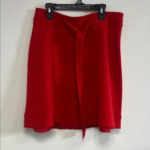 Elegant Red A-Line Skirt